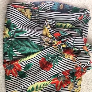 Wide leg, high waist, Floral Pants